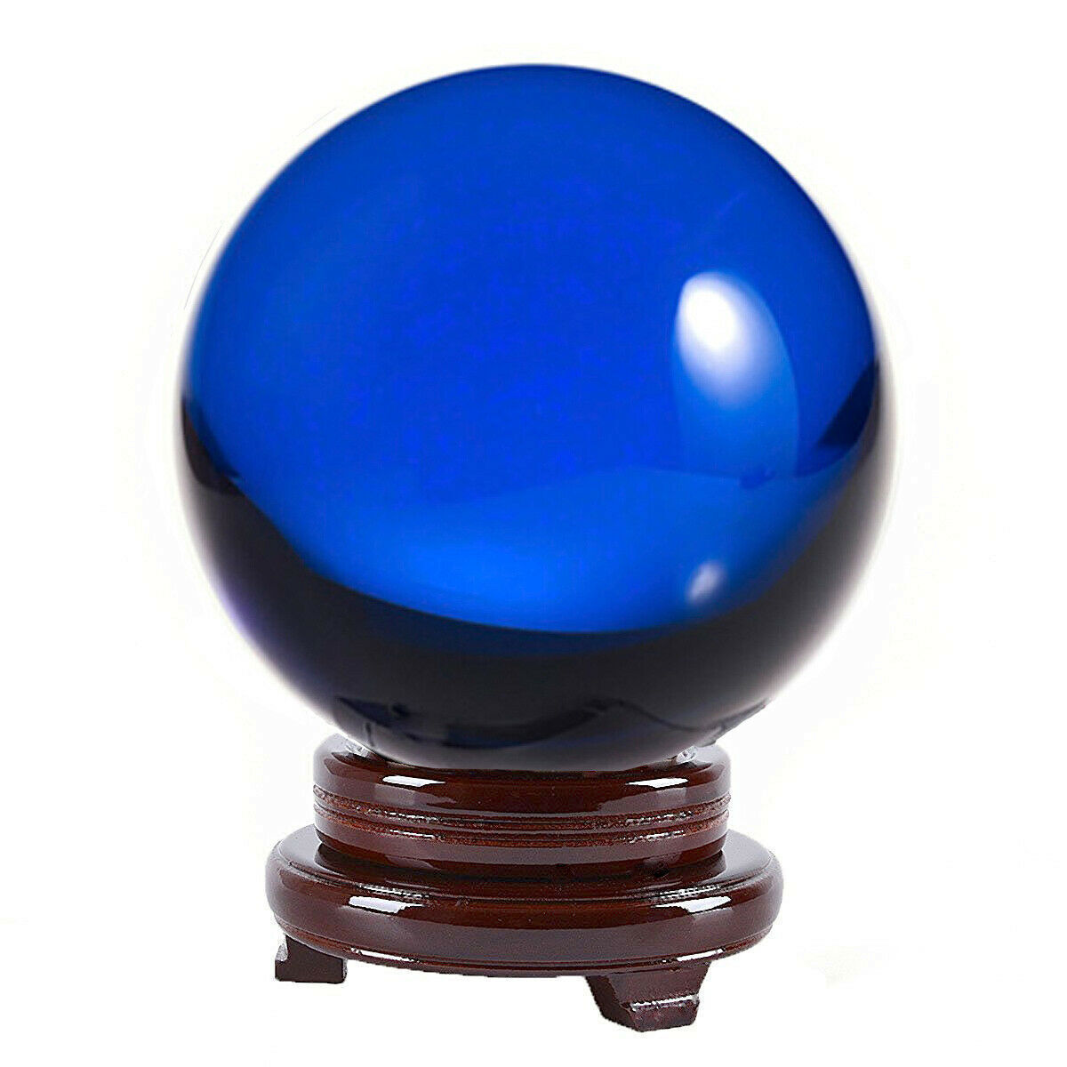 200mm Amlong Crystal Meditation Divination Sphere Crystal Ball with Wood Stand