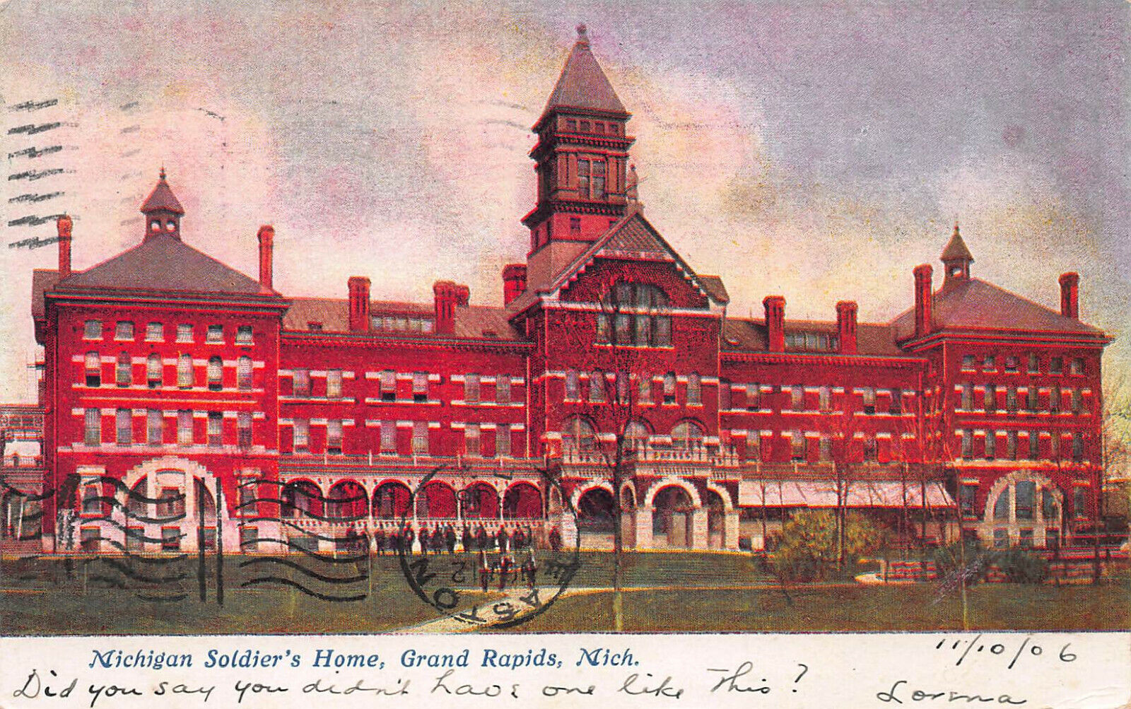Michigan Soldier's Home, Grand Rapids, Michigan, Early Postcard, Used in 1905
