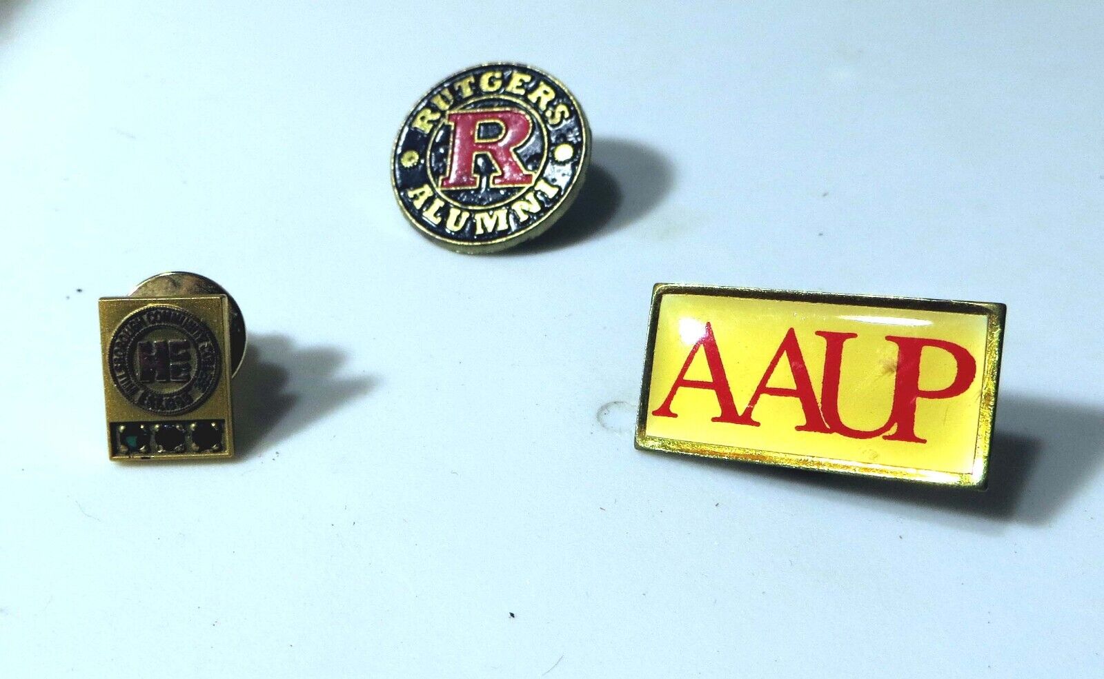 Vintage Pin LOT: Rutgers Alumni Pin Hillsborough Community College AAUP