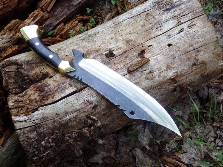 WILD CUSTOM HANDMADE 16 INCHES LONG IN HIGH POLISHED STEEL HUNTING PERFECT BOWIE