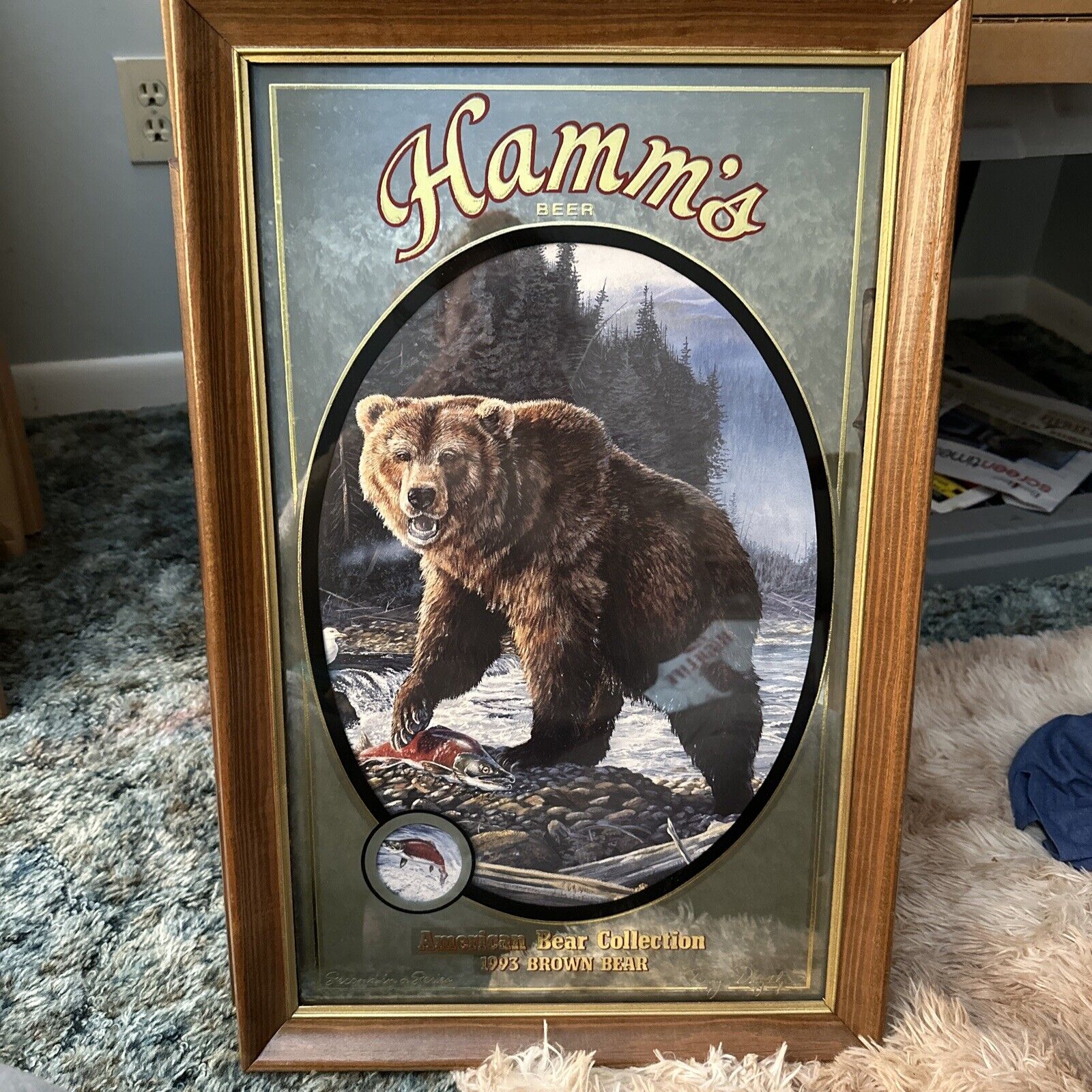 Hamms Beer American Bear Collection 1993 Brown Bear Beer Mirror Second In Series