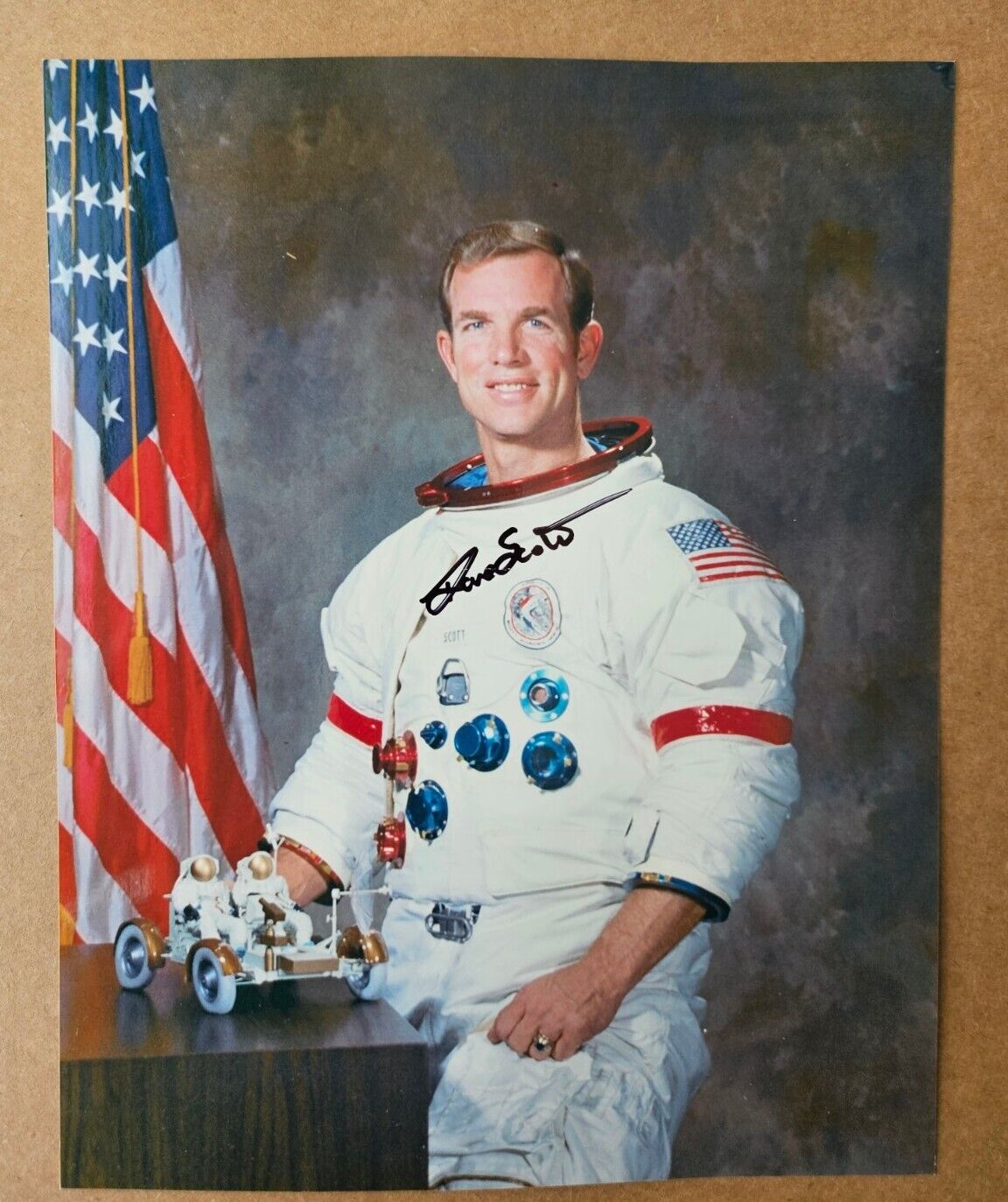 Dave Scott signed 8x10 NASA photo, Apollo 15 moonwalker, JSA ALOA