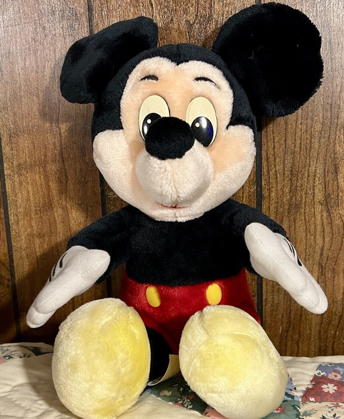 Vintage Mickey Mouse Plush Stuffed Animal 1980s Disney World Disney Land 12 In