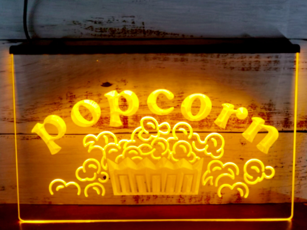 Popcorn Shop Snack Cafe Display LED Neon Light Sign Decor Signboard SALE NEW