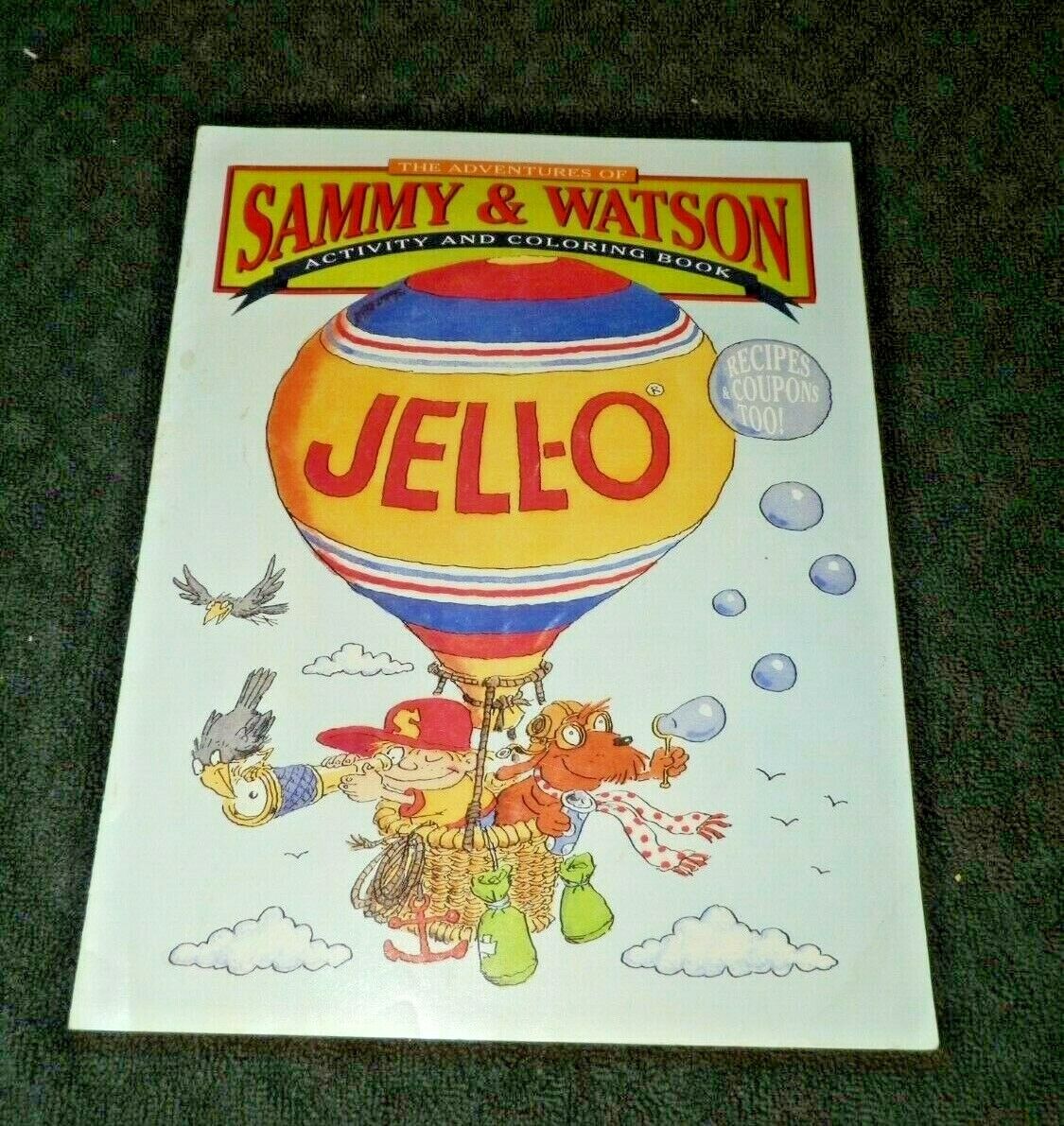 Rare and Unused 1992 Jell-O Coloring Book-Sammy & Watson