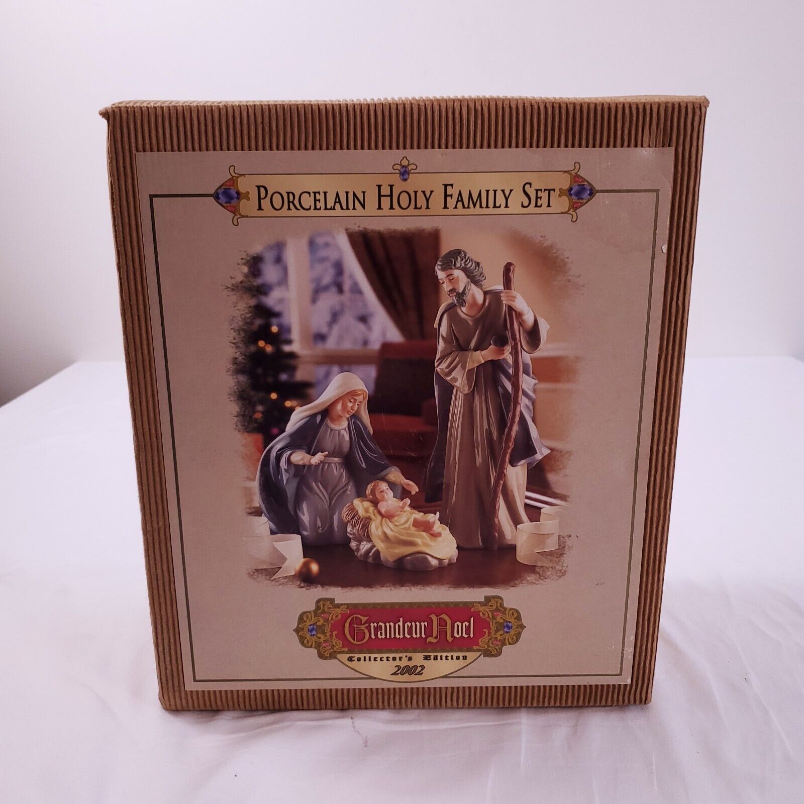 Grandeur Noel Porcelain Holy Family Nativity Set Collector's Edition 2002