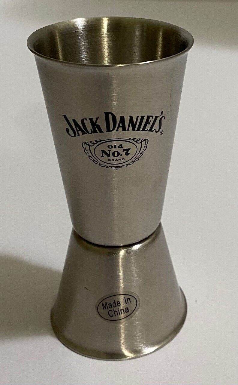 2010 JACK DANIELS, Old No 7, Brushed Stainless Steel, DOUBLE COCKTAIL JIGGER
