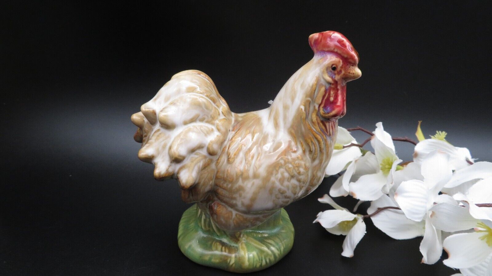 Ceramic Rooster Figurine 4-3/4\