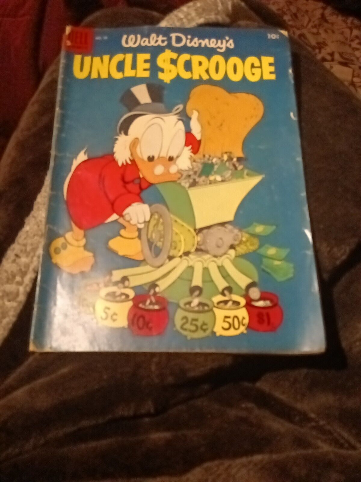 Walt Disney\'s Uncle Scrooge #10 Dell Comics 1955 Golden Age Carl Barks Art Cover