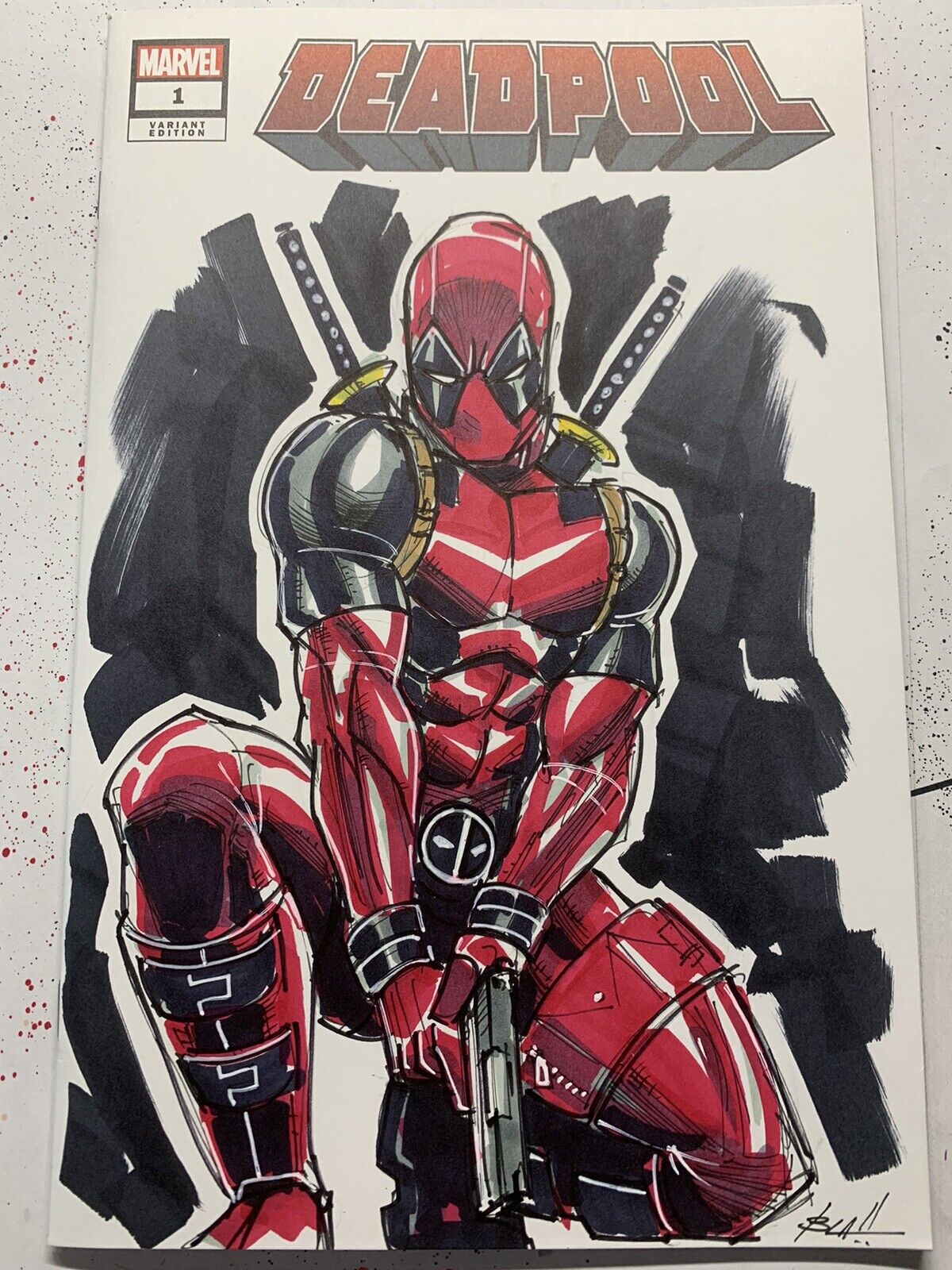 Deadpool 1 Original Sketch Cover Variant 