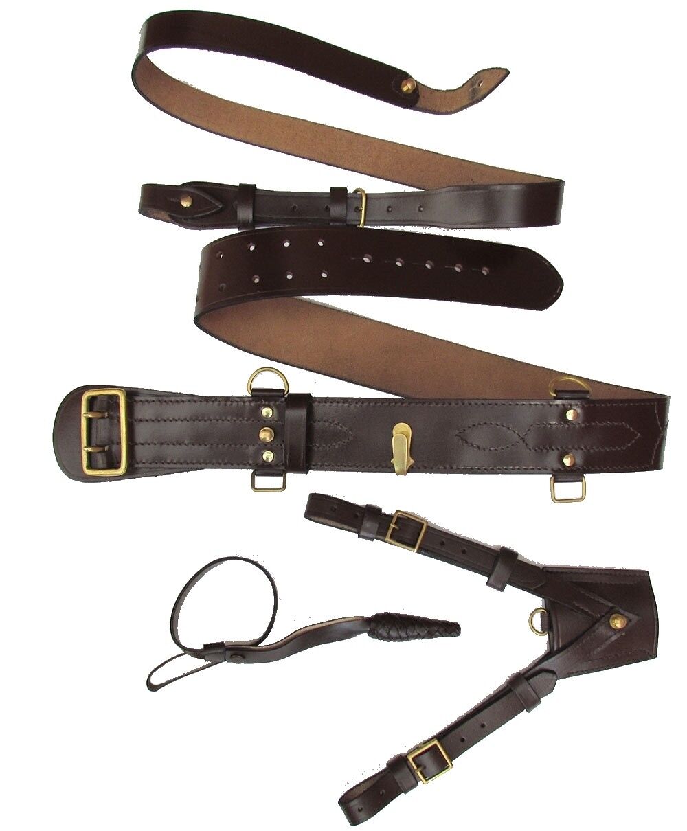 Sam Browne Belt, Sword Frog, Sword Knot, Brown leather Uniform Accessories R145B