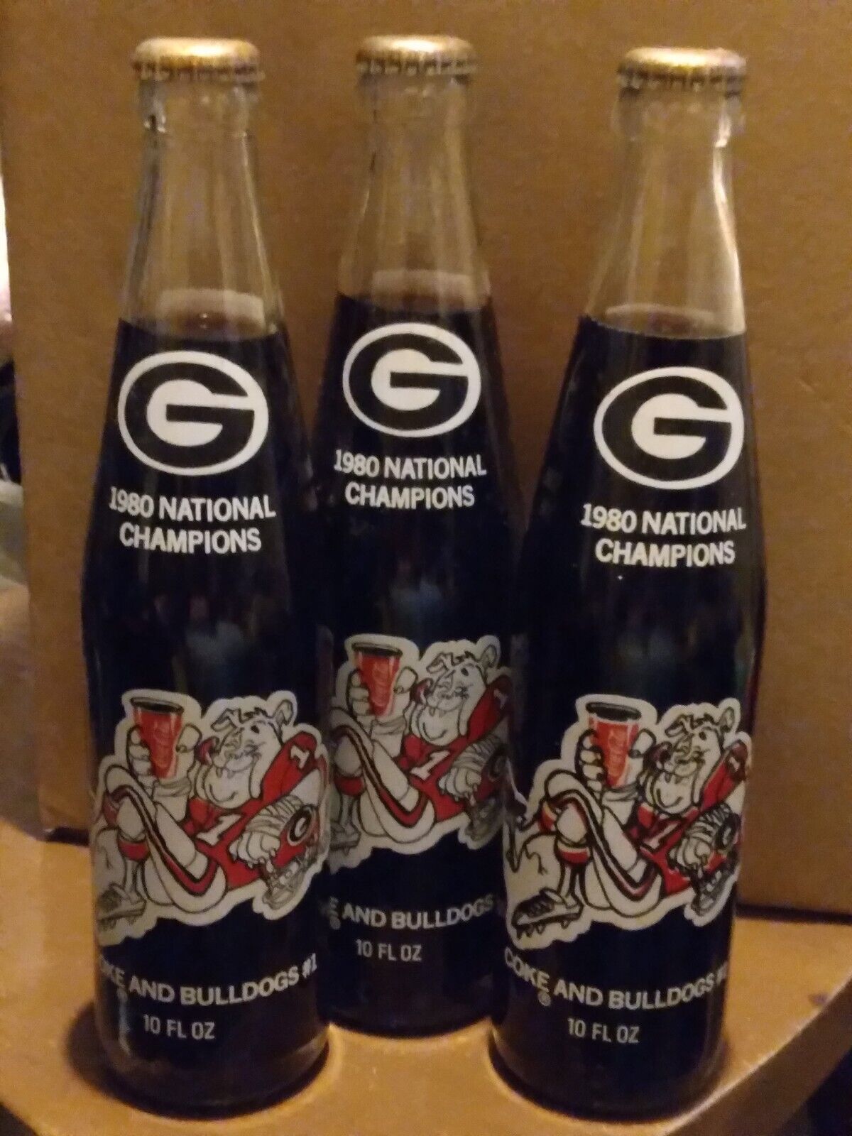 Georgia Bulldogs 1980 National Championship Commemorative Coca-Cola Bottles  