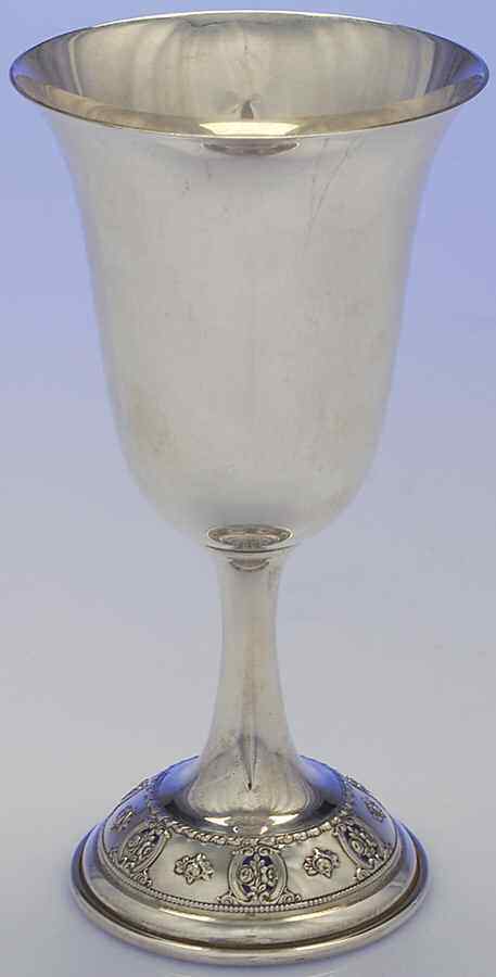 Wallace Silver Rose Point  Water Goblet 7035021