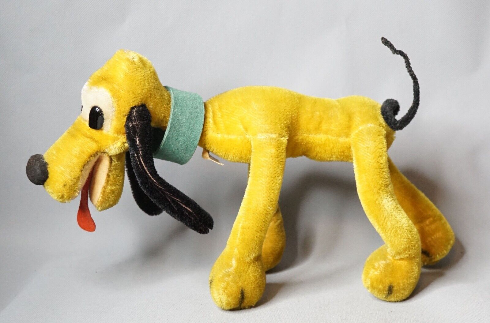 1950s VTG German Schuco Bigo-Bello Walt Disney Pluto Dog Mohair Plush Wire Toy