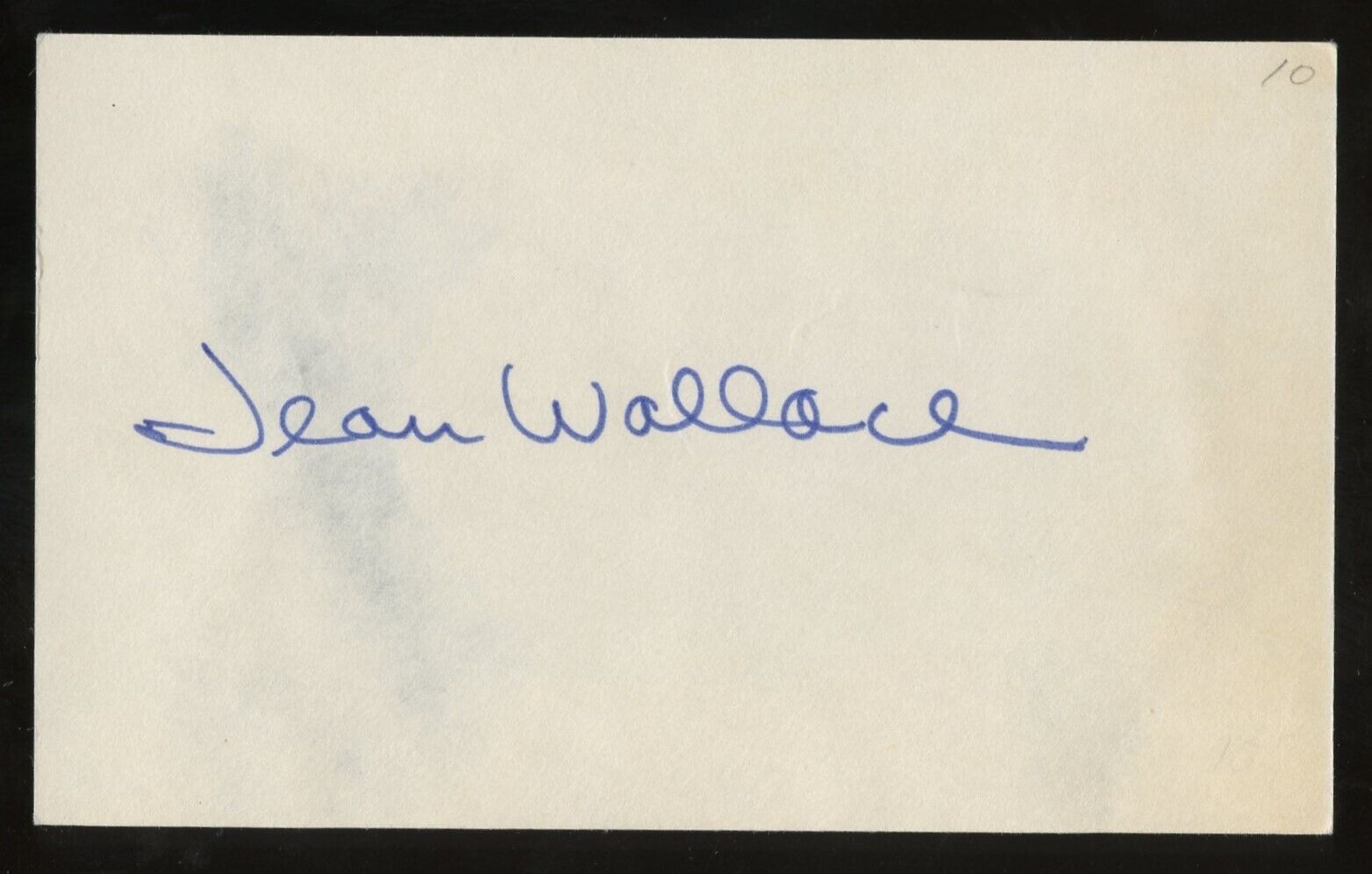 Jean Wallace d1990 signed autograph 3x5 Cut American Actress in The Big Combo