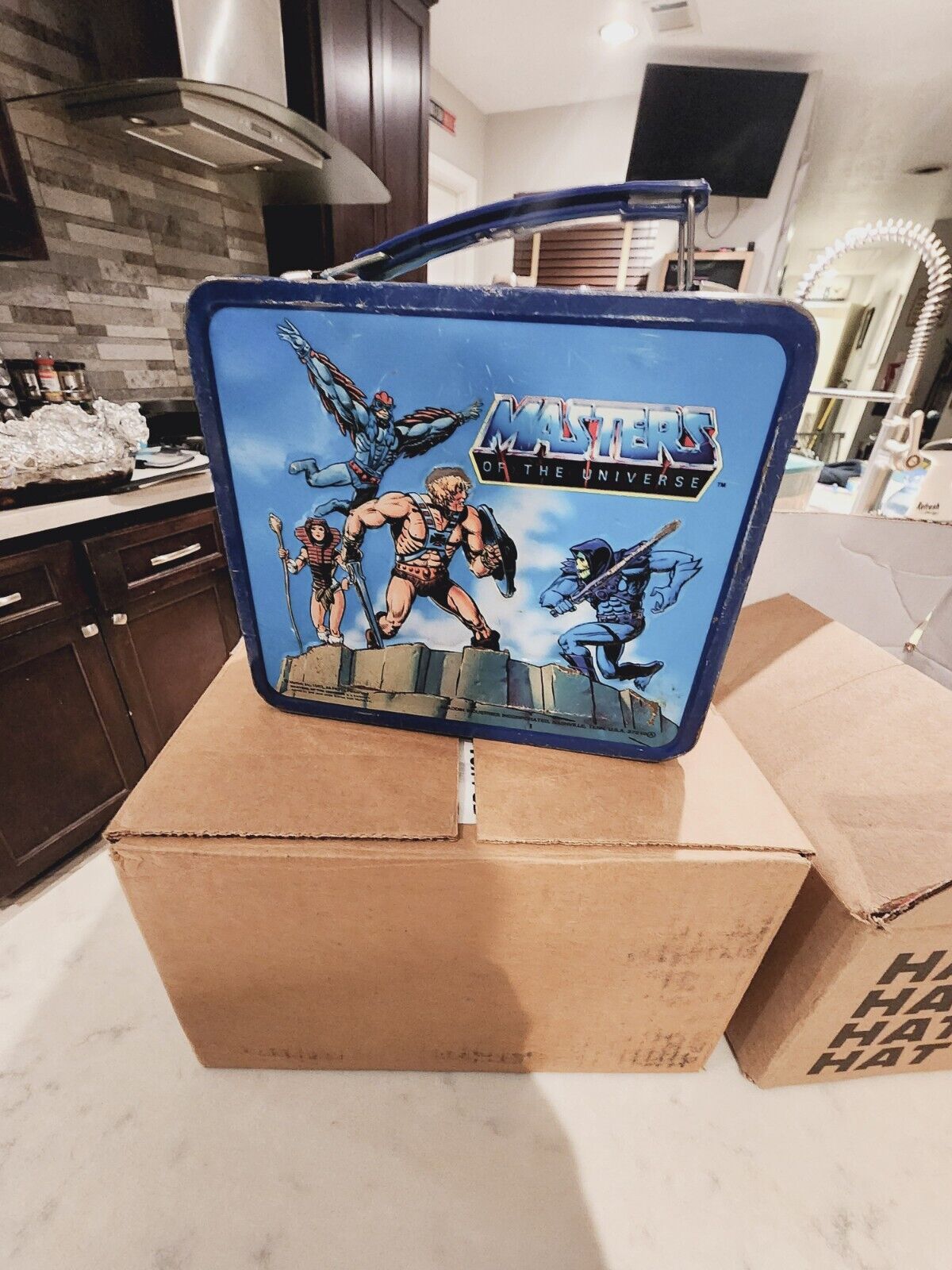 VTG 1983 Masters Of The Universe He-Man Aladdin Metal Lunch Box READ No Thermos