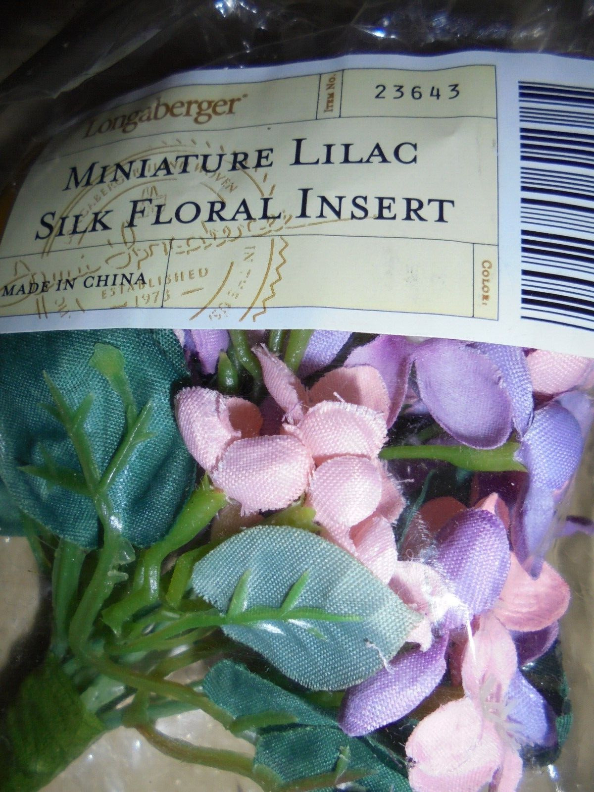 Longaberger May Series Miniature Lilac Silk Floral Flowers for basket NEW