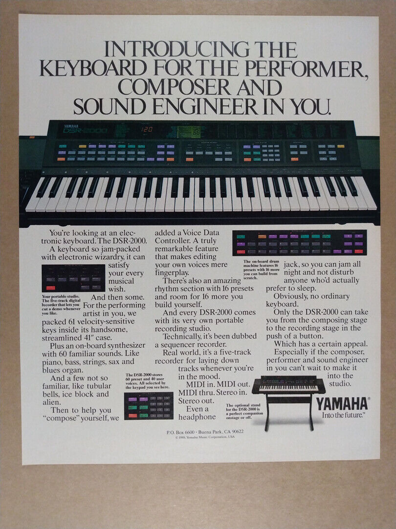 1988 Yamaha DSR-2000 Keyboard vintage print Ad