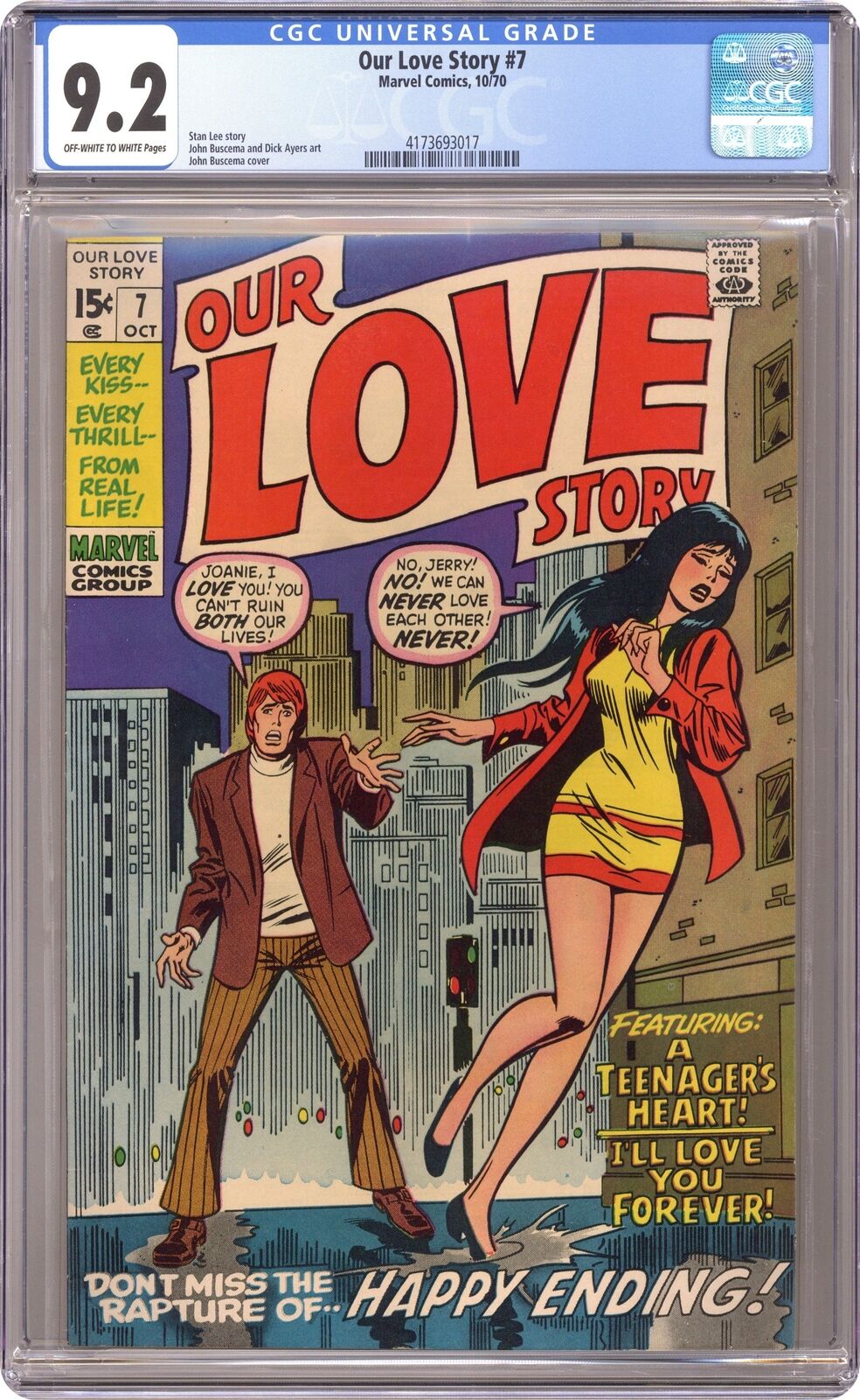 Our Love Story #7 CGC 9.2 1970 4173693017