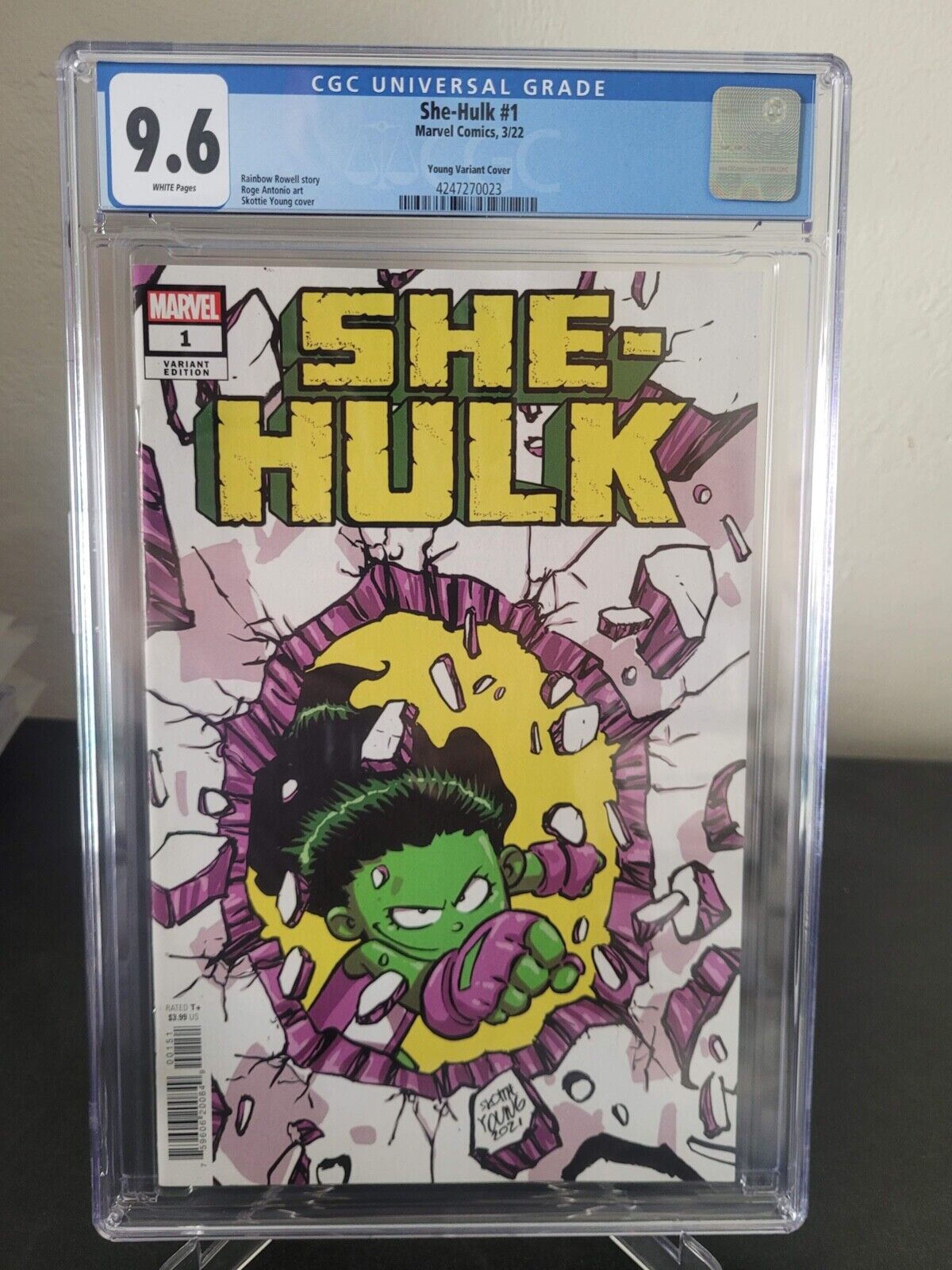 SHE-HULK #1 CGC 9.6 GRADED 2022 MARVEL COMICS SKOTTIE YOUNG BABY VARIANT COVER