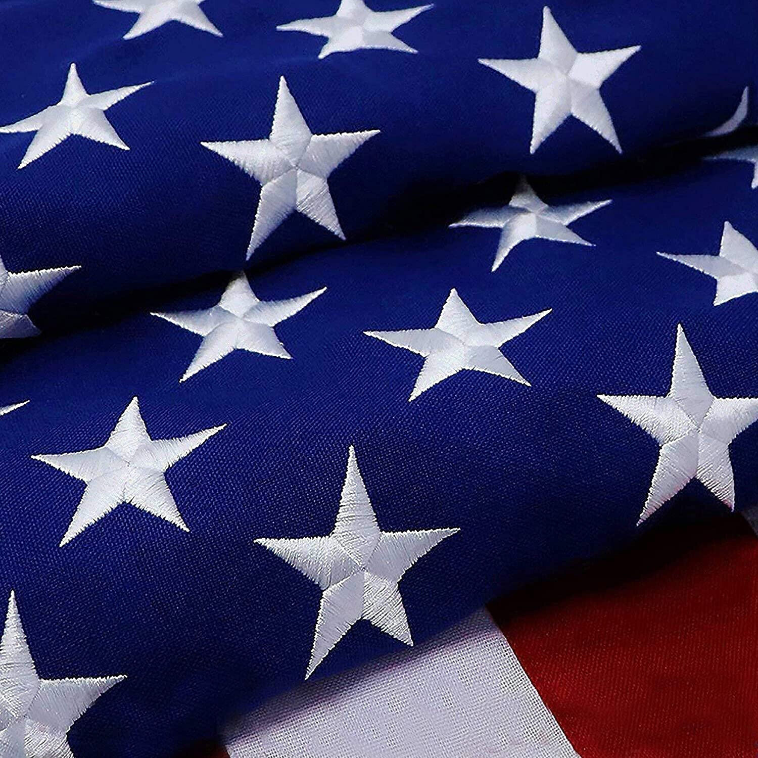 G128 – American Flag US USA | 6x10 ft | Tough SPUN POLYESTER Embroidered Stars