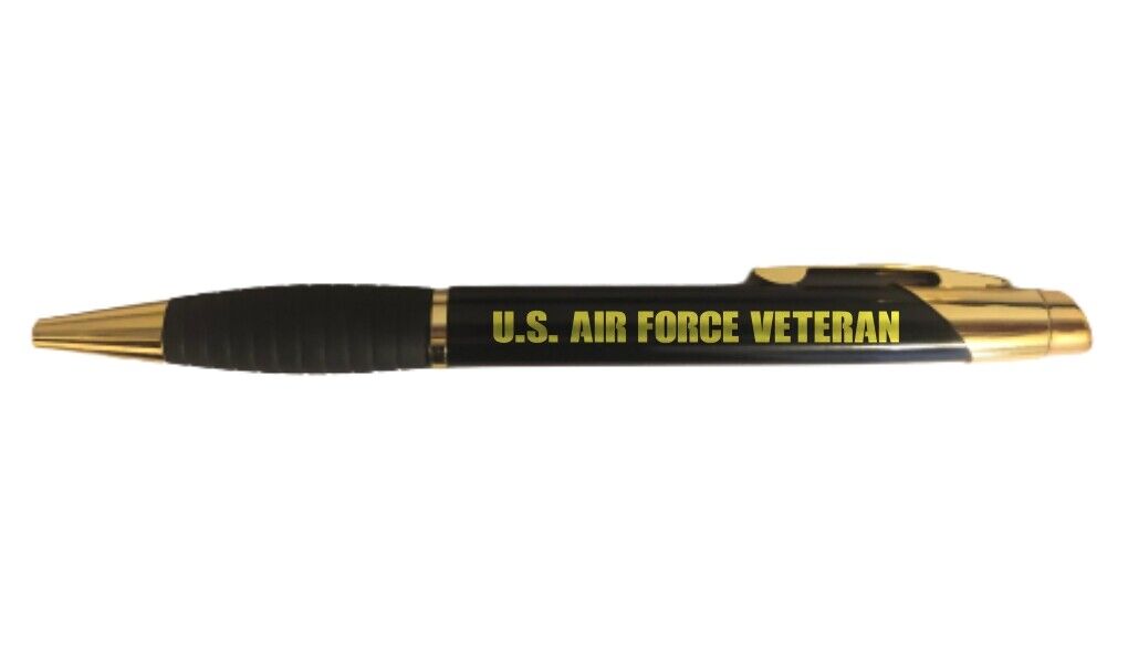 US Air Force Veteran Engraved Coated Brass Pen - Veterans Day, Military Gift