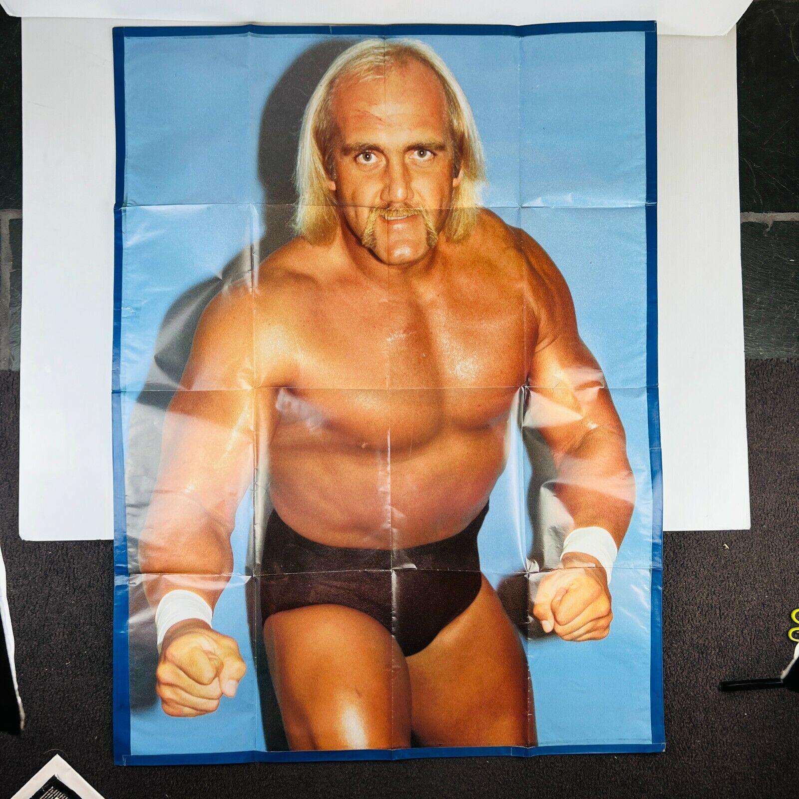 GIANT Hulk Hogan Vintage Poster 4 x 3ft RARE 1980 Wrestling WWF  