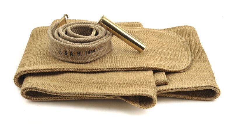 British Lee Enfield Sling Brass Oiler and Canvas Carry Case