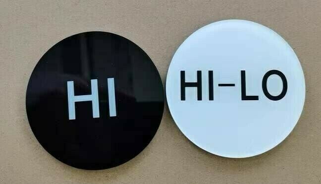 HI HI-LO OMAHA 3 Inch Poker Button USA Seller  Double Sided