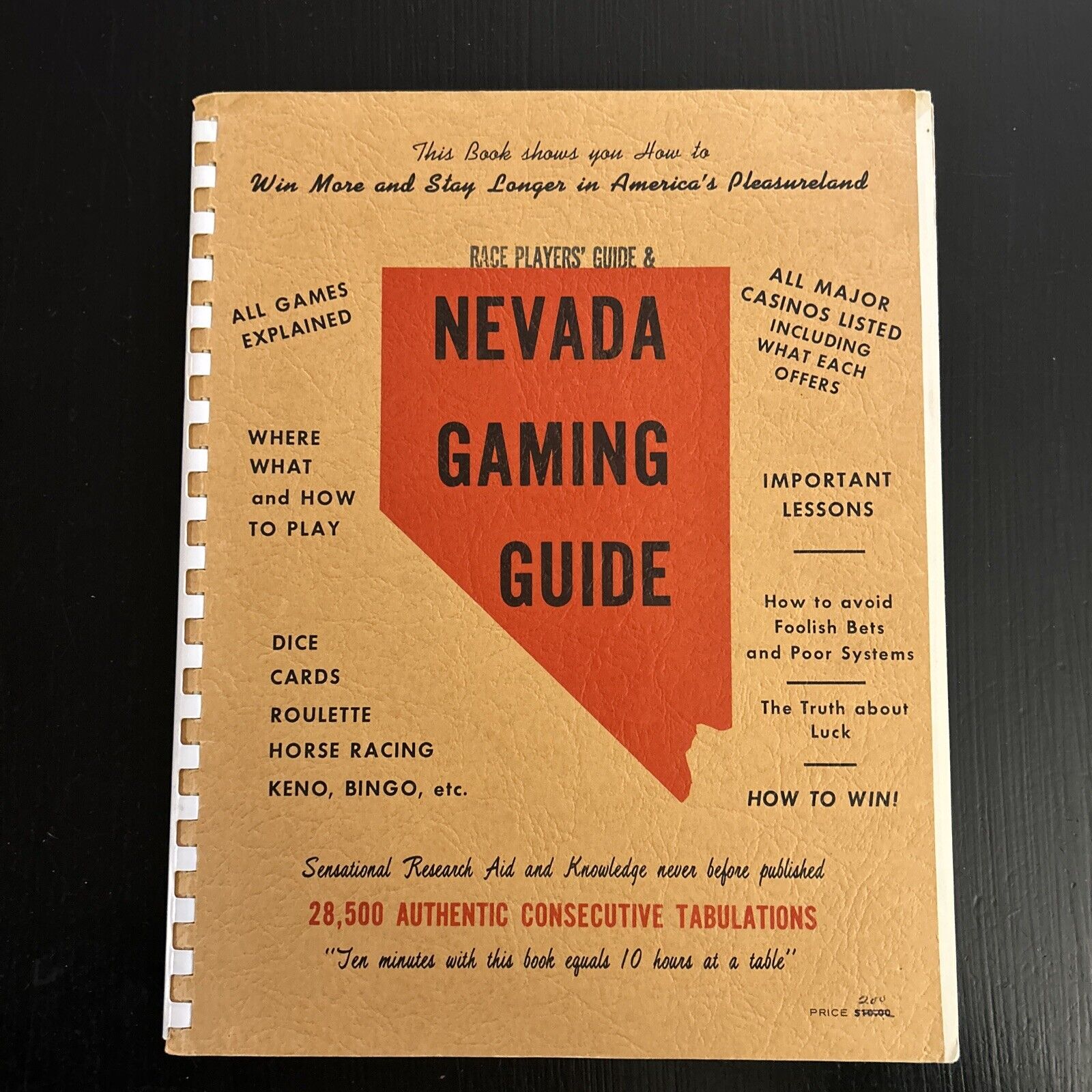 Rare 1965 Nevada Gaming Guide & Race Players’ Guide By Louis G Holloway