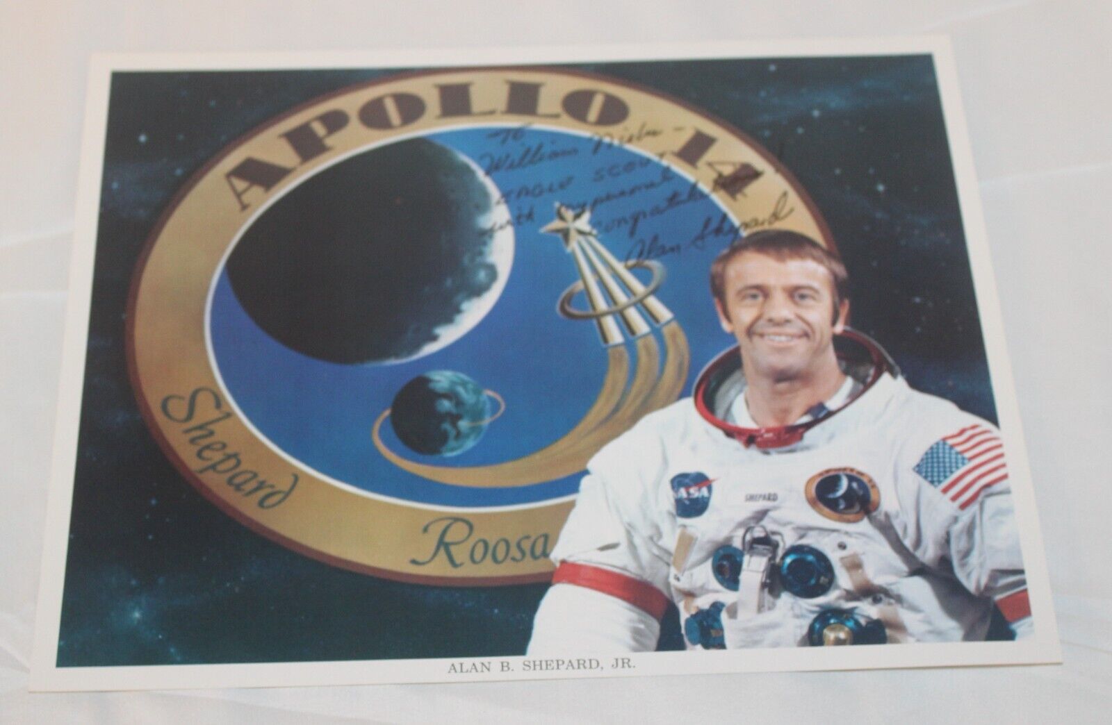 Alan B Shepard Jr Astronaut signed 8x10 NASA Apollo 14 photo Autograph