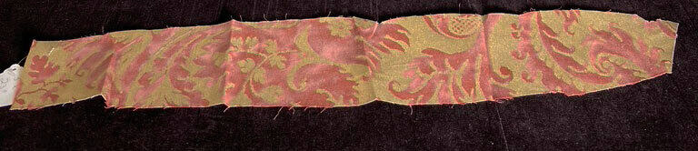 Authentic Fortuny Fragment in Wine and Gold  VV733