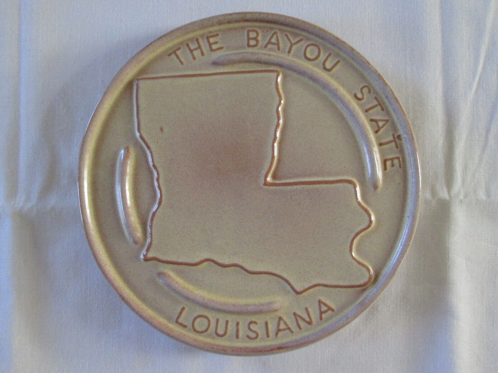 Frankoma Trivet Louisiana The Bayou State Desert Gold