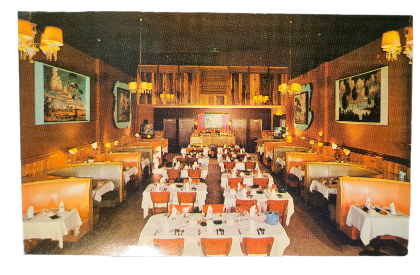 Vintage MIAMI BEACH FL Rossini Restaurant Italian 1950s 1960s Photo Postcard