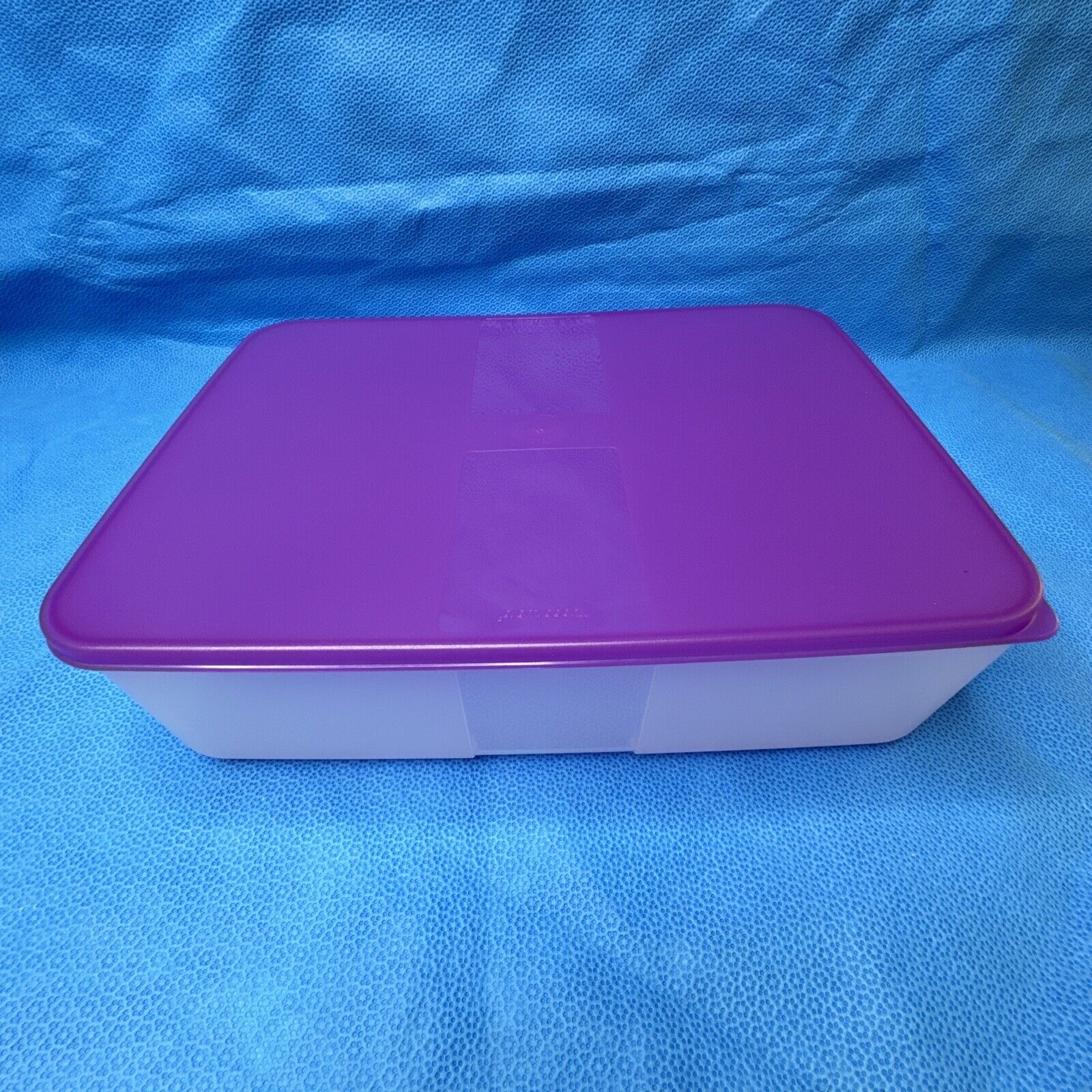 Tupperware Freeze Smart 3.3 Liter Rectangle Container #4167 Sheer Clear-Purple