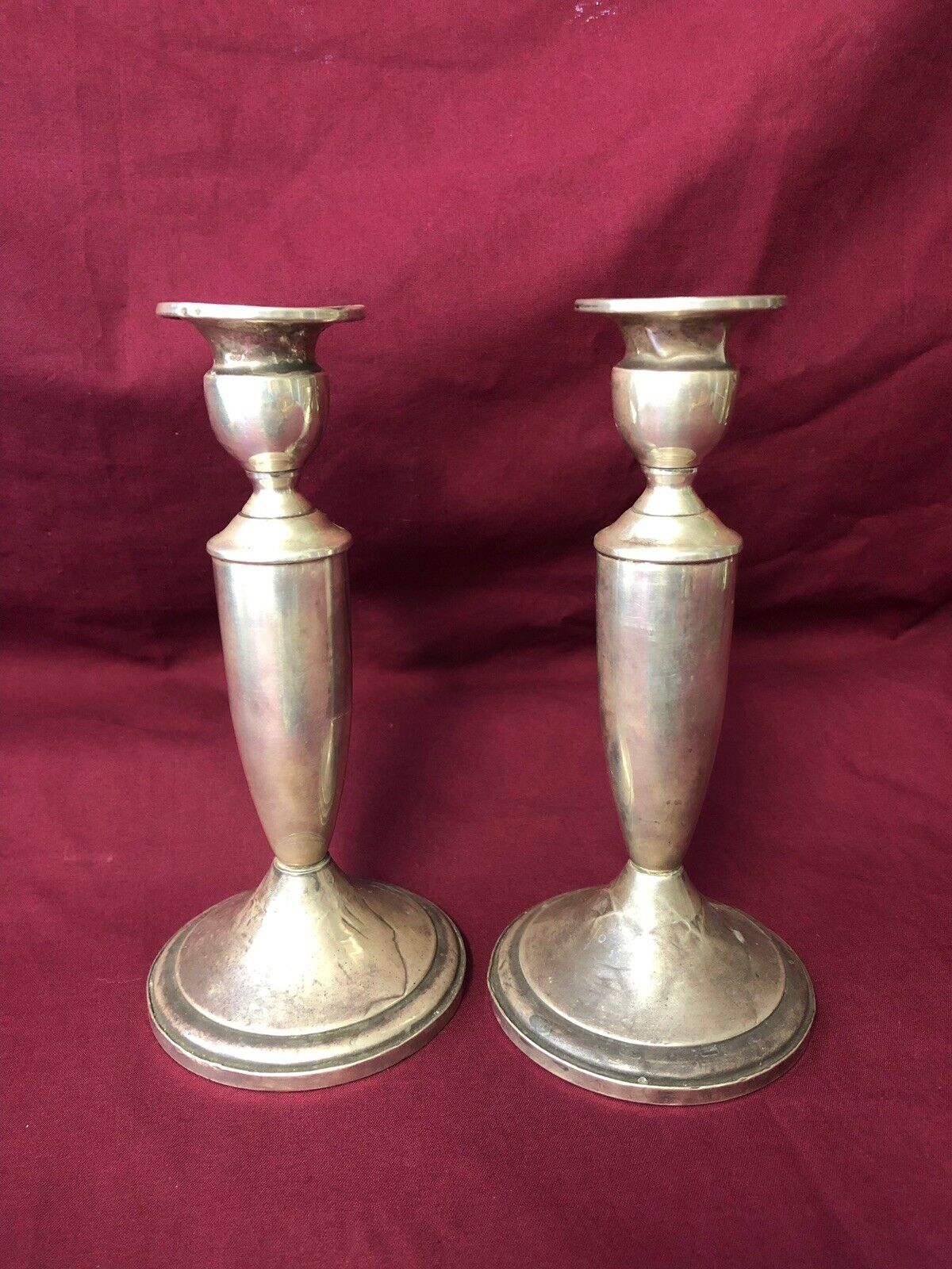 Sterling Silver Towle Candlestick Pair Vintage