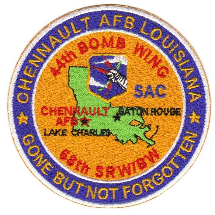 USAF BASE PATCH,  CHENNAULT AFB LA. 44TH BW, 68TH SRW, GONE BUT NOT FORGOTTEN   