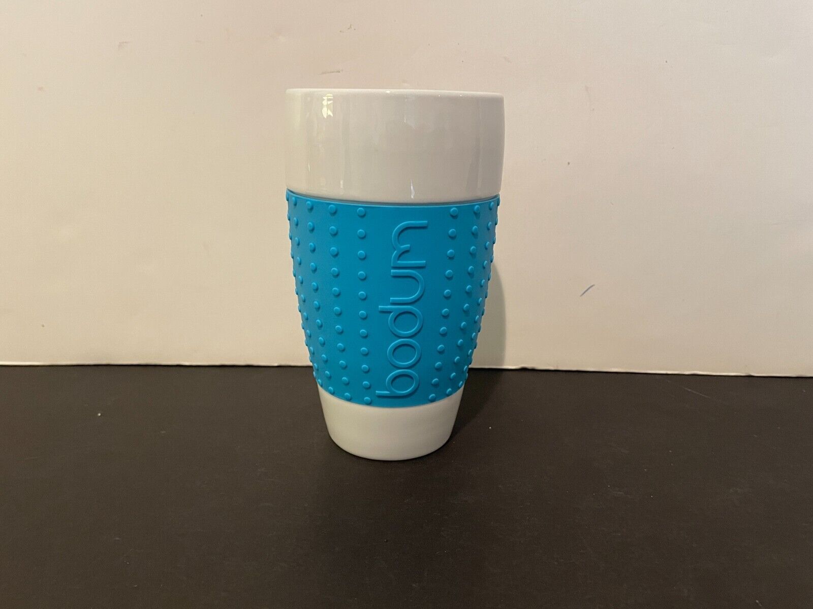 Bodum Pavina Blue Silicone Grip Porcelain Tumbler - 5 7/8\