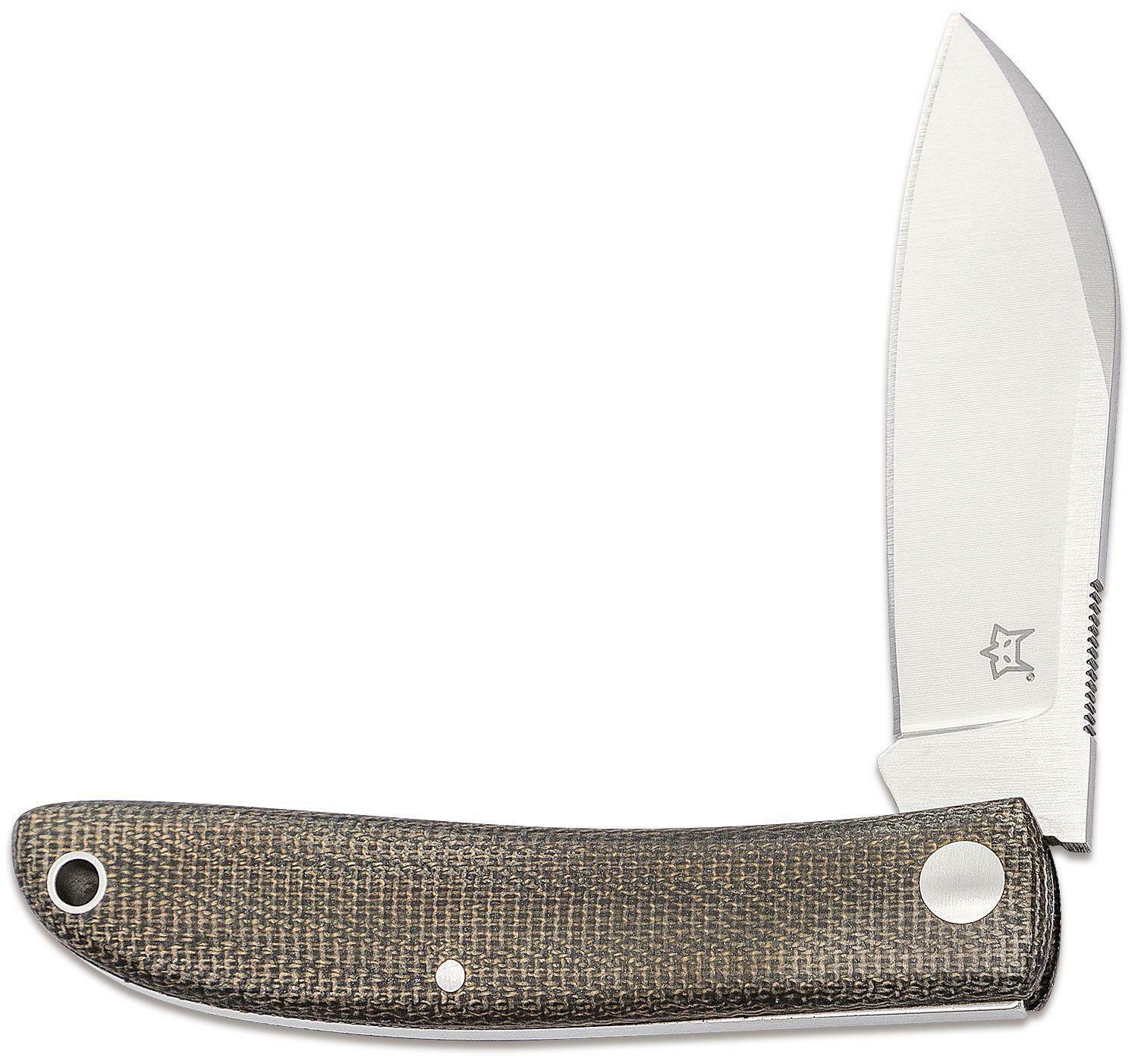 Fox Knives Brand Italy Livri folding knife stainless steel M390 Green Micarta