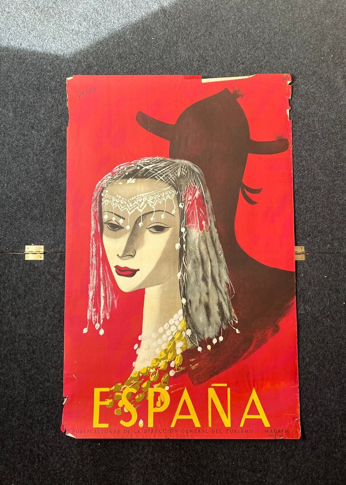 1944 WW2 Spanish Travel Poster – Spain Tourism Department Madrid Conquistador A