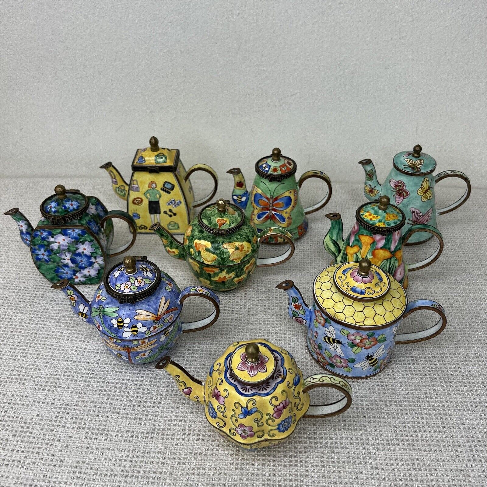 Kevin Chen Miniature Teapots Variety You Choose Porcelain Enamel Hand Painted