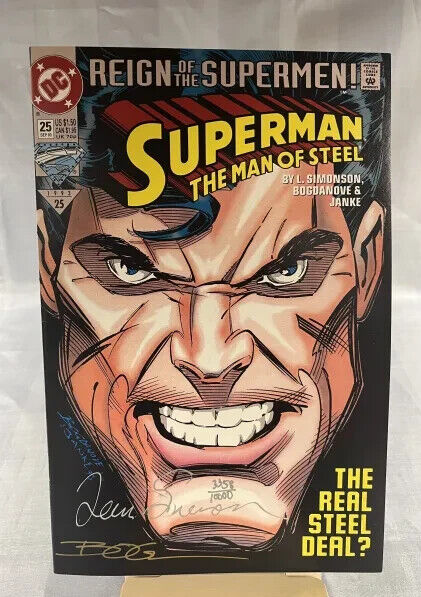 Superman: Man Of Steel #25 Signed 3358/10000 W/COA