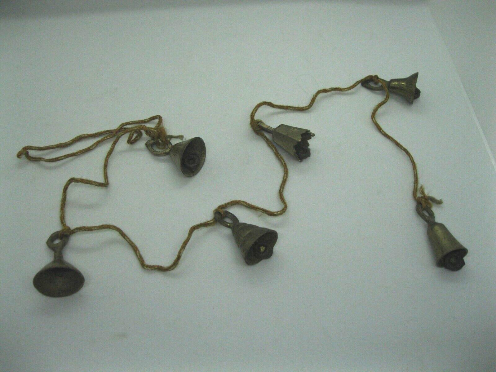Vintage Brass Metal Bells 1 string  30 ” Bell   each different