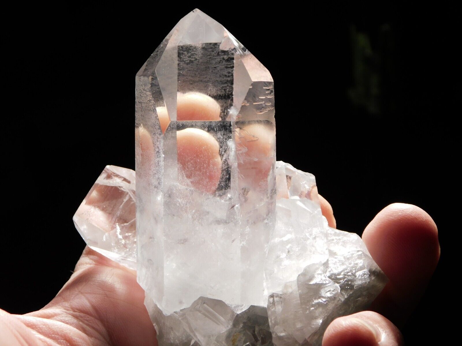 Larger VERY Translucent Quartz Crystal TWIN Brazil 268gr