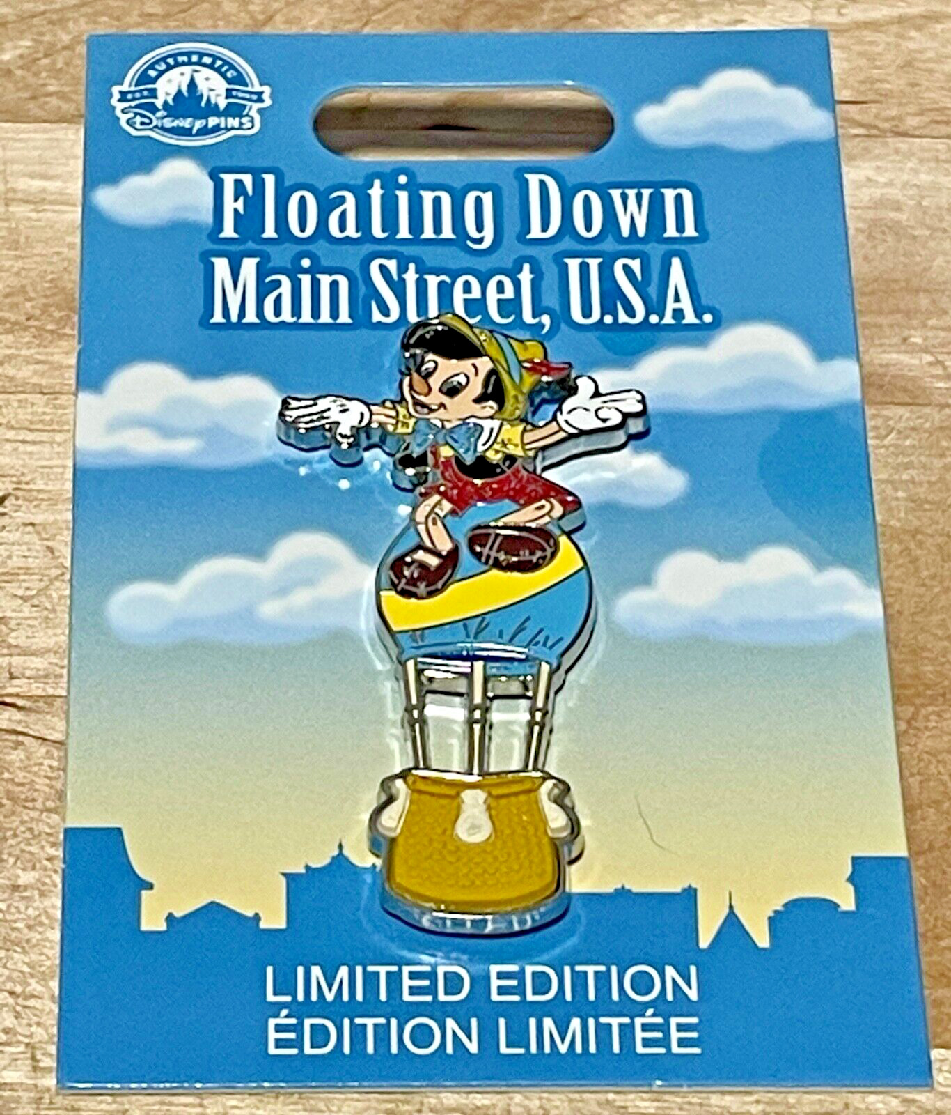 2022 Disney Parks Floating Down Main Street USA  Pinocchio LE Pin