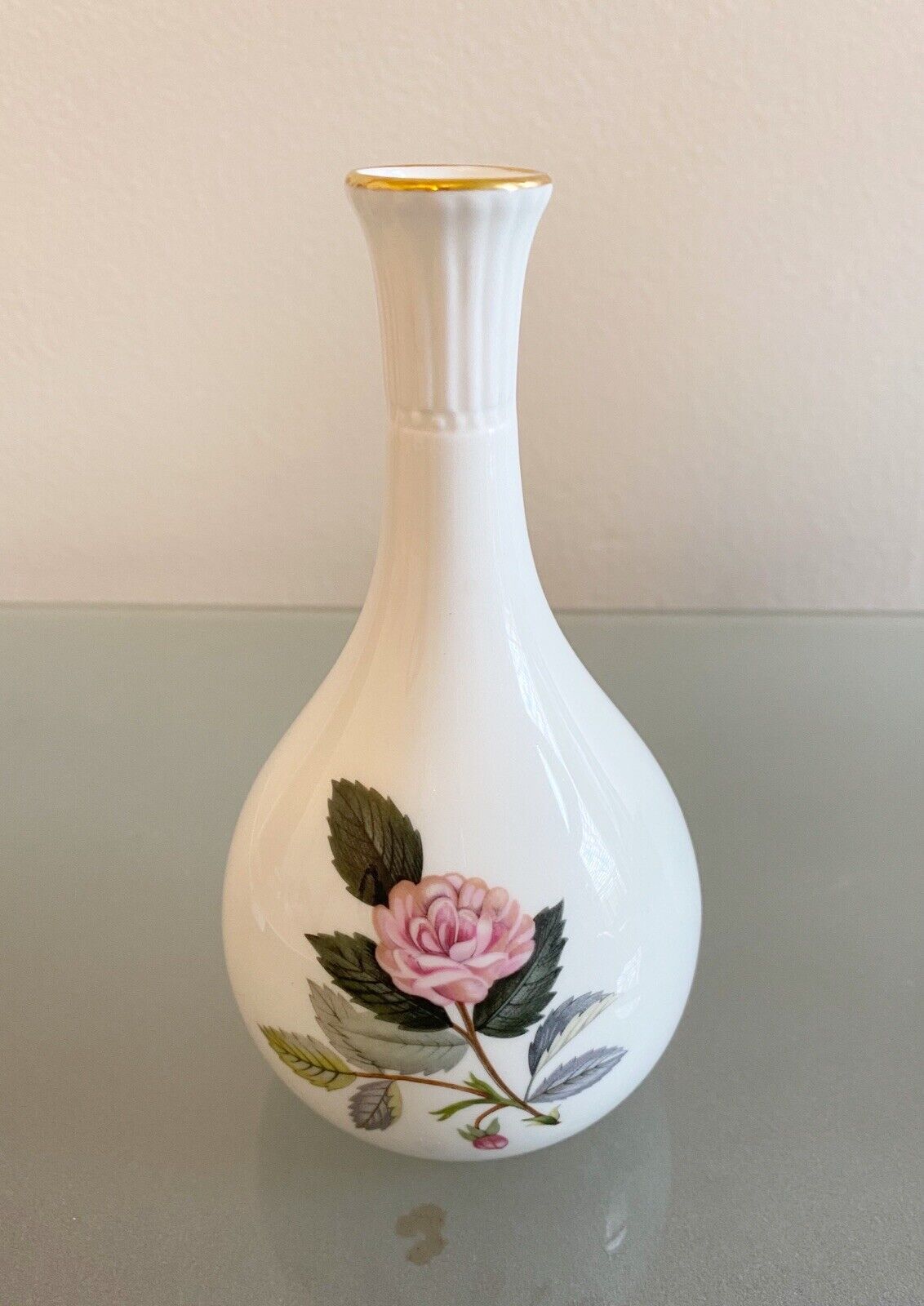 Vintage Wedgwood Hathaway Rose Vase Made In England