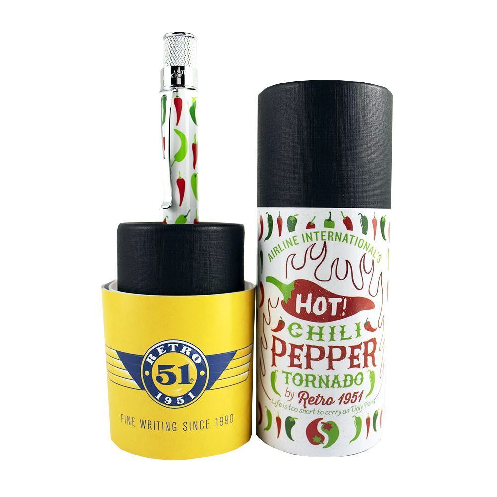 Retro 51 White Hot Chili Pepper Rollerball Pen, New Sealed #'d Lim Ed