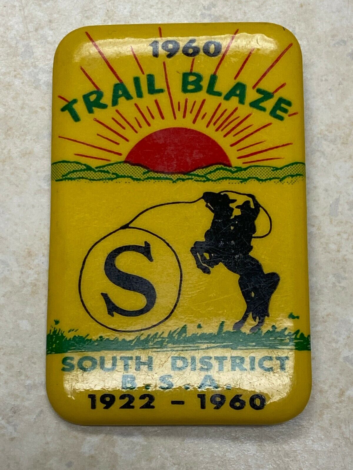 1960 South District Trail Blaze Button - St. Louis