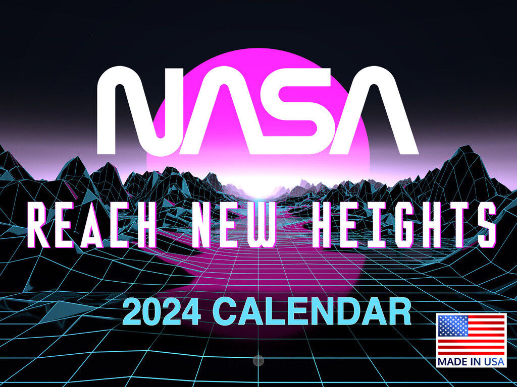 NASA Retro Vibes 90s 2024 Wall Calendar