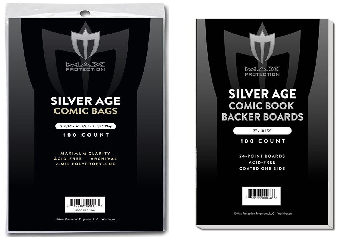 1000 Silver Comic Bags and Boards NEW Acid Free Max Archival Comic Book Storage